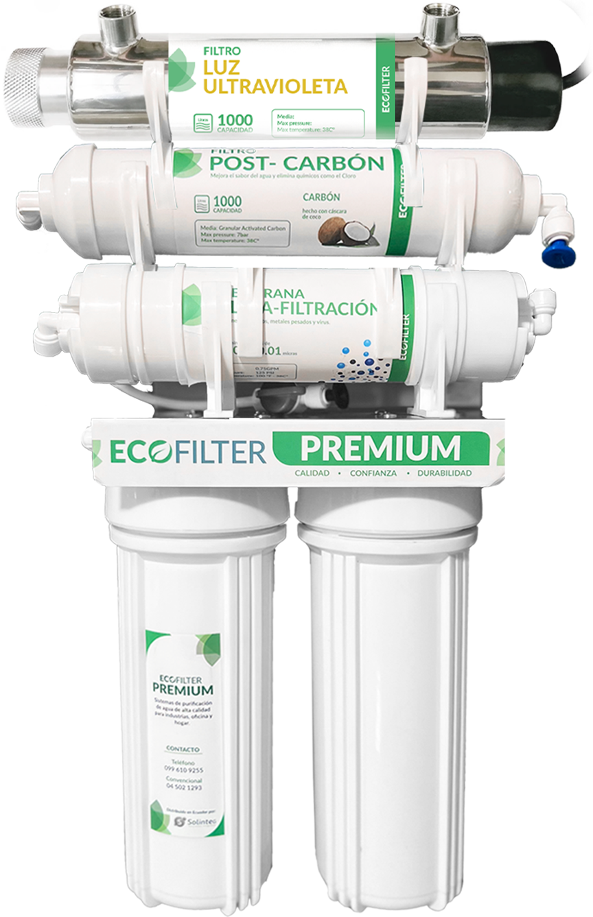 purificador de agua ecofilter premium mas filtro luz ultravioleta de 6 etapas